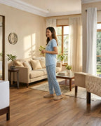 Velure Soothing Blue Floral Pajama Set
