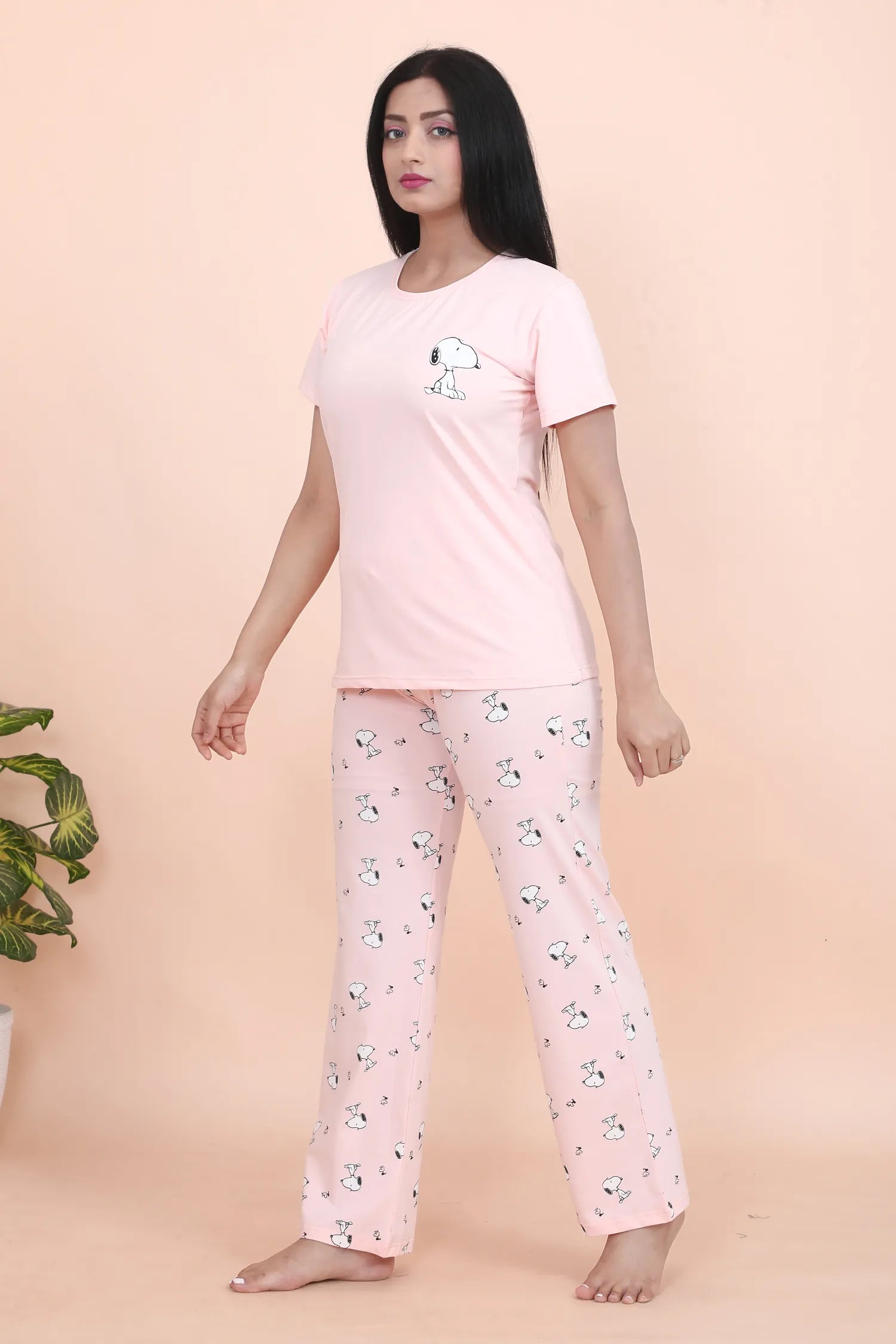Velure Trendy Snoppy Print Pajama Set