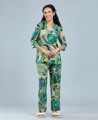 Velure Abstract Spring Floral Print Co-ord Set