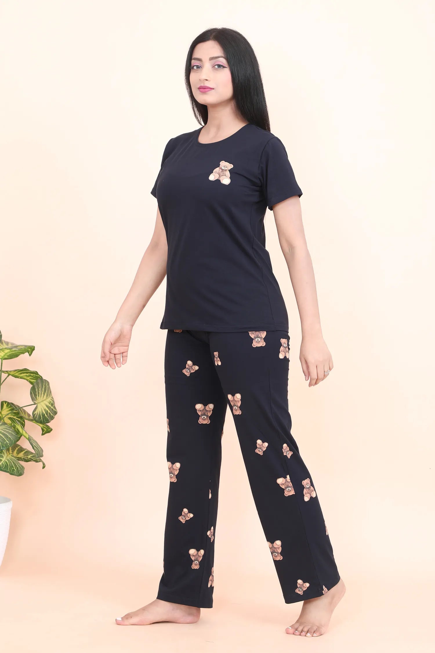 Velure Cute Teddy Print Pajama Set