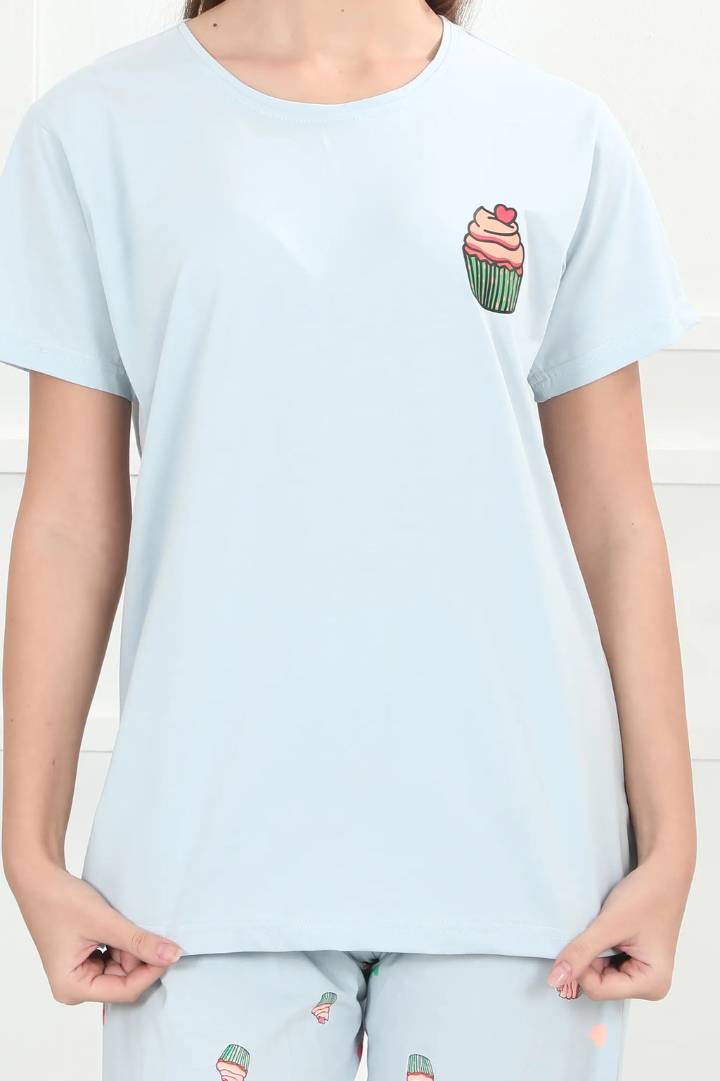 Velure Adorable Cupcake Print Pajama Set