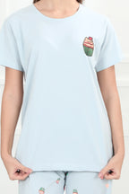 Velure Adorable Cupcake Print Pajama Set