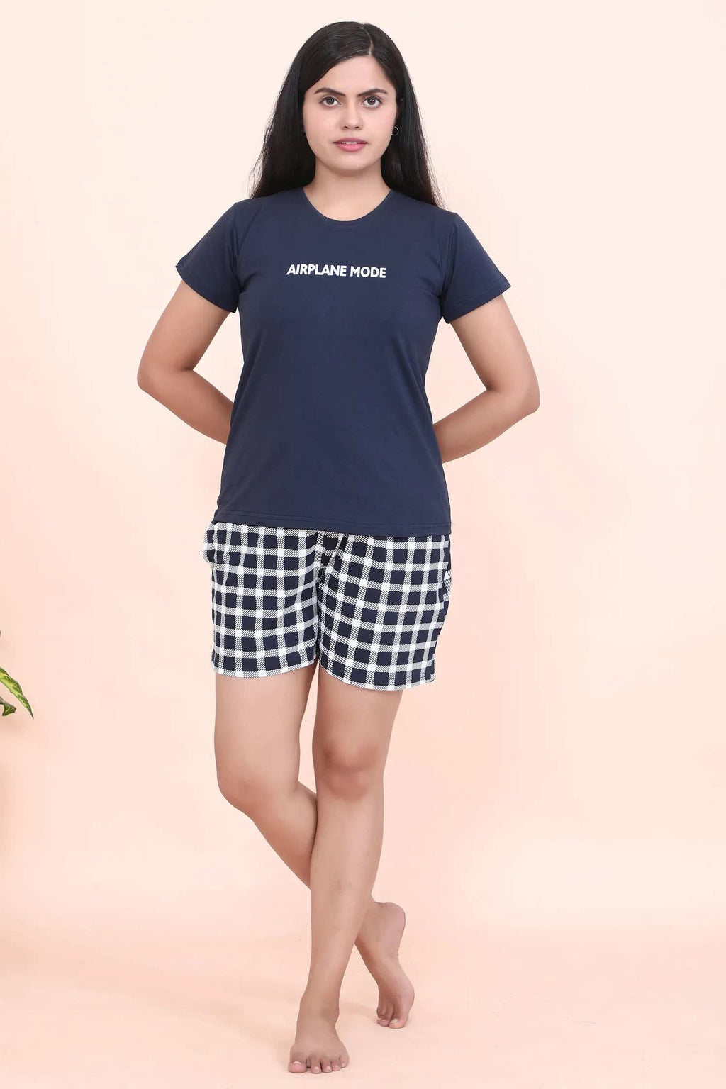 Velure Cheerful Shorts Set - Velure - - Cotton Lycra Fabric, Half Sleeves, Printed, Round neck, Shorts