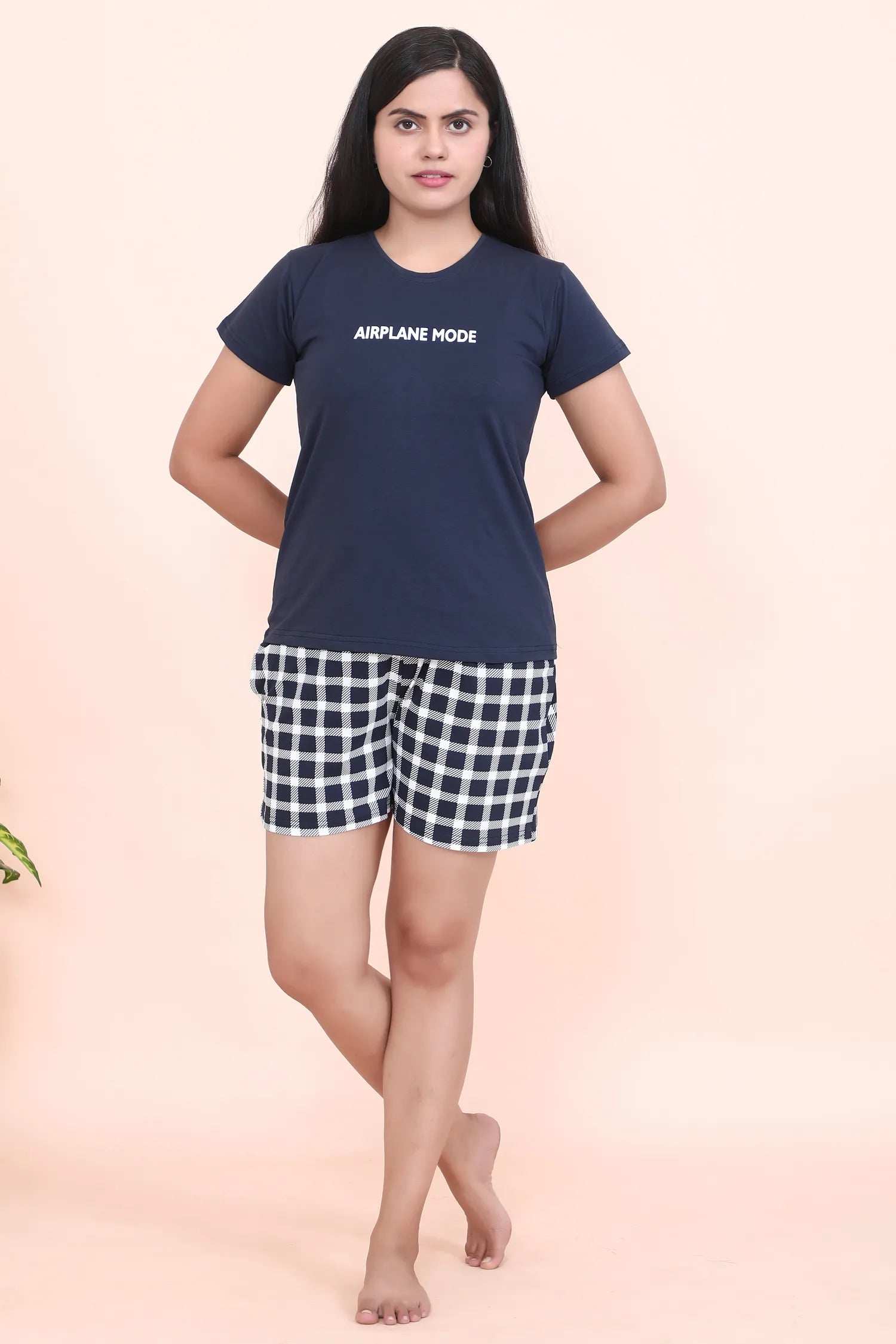 Velure Cheerful Shorts Set - Velure - - Cotton Lycra Fabric, Half Sleeves, Printed, Round neck, Shorts