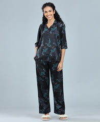 Velure Abstract Magic Floral Print Night Suit