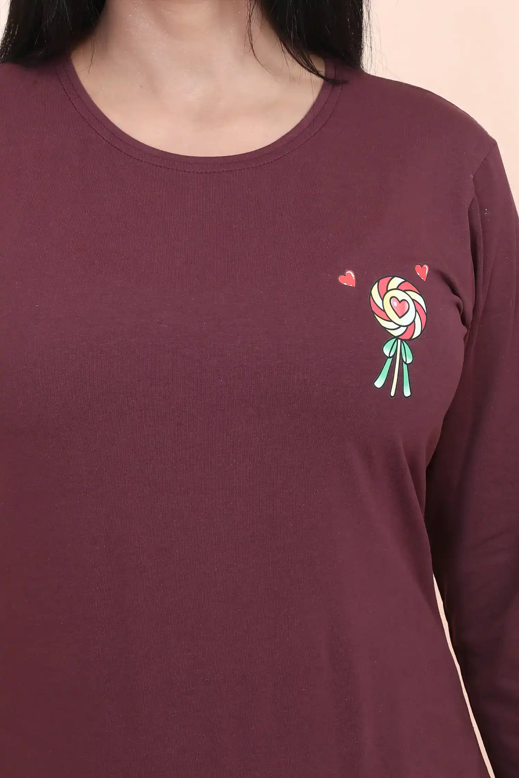 Velure Adorable  Candy Print Full Sleeves Pajama Set