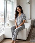 Velure Classic Stripe Night Suit