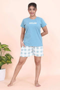 Velure Captivating Classic Shorts Set - Velure - - Half Sleeves, Printed, Round neck, Shorts