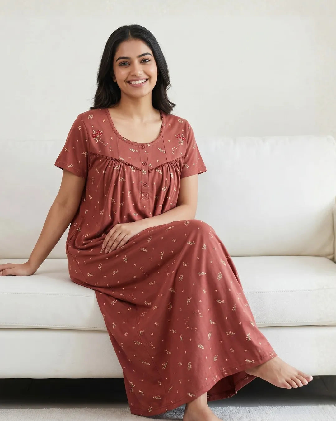 Velure Floral Grace Hosiery Nighty