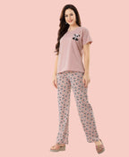 Velure Classic Panda Printed Pajama Set - Velure - - Cotton Lycra Fabric, Full Length Pant, Round neck
