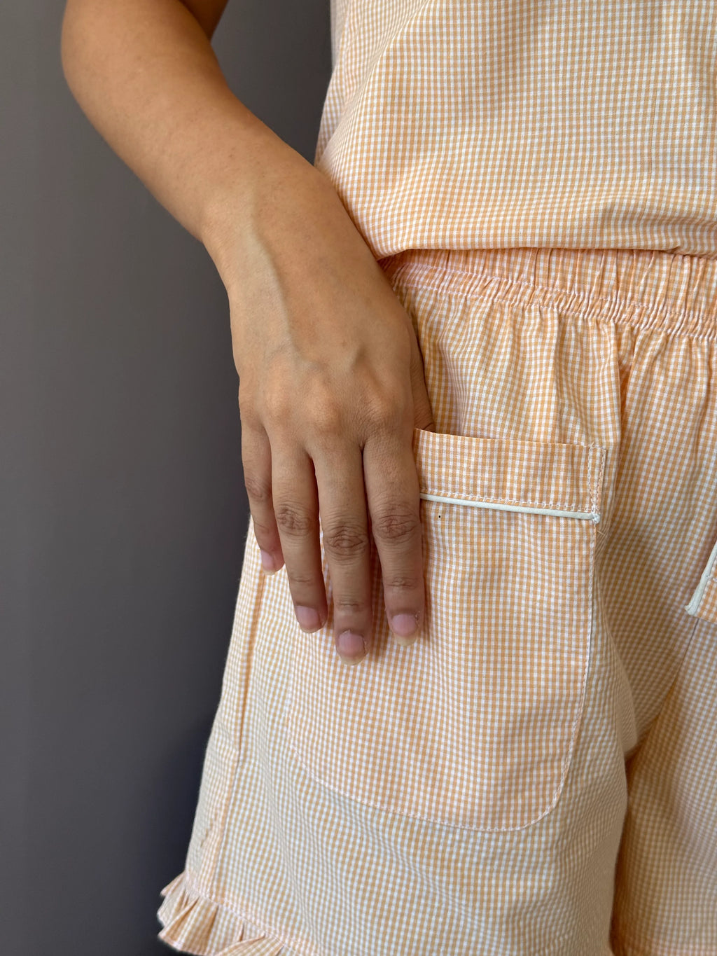 Velure Apricot Fizz Shorts Set