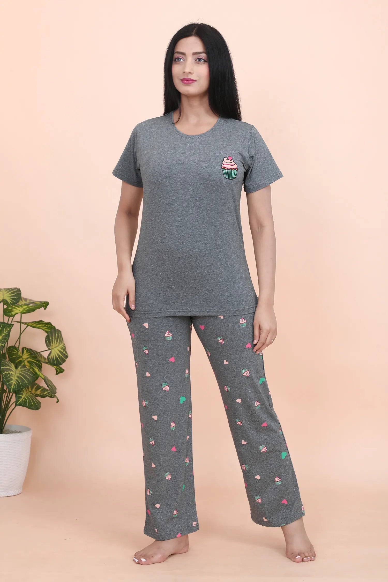 Velure Classic Cupcake Print Pajama Set