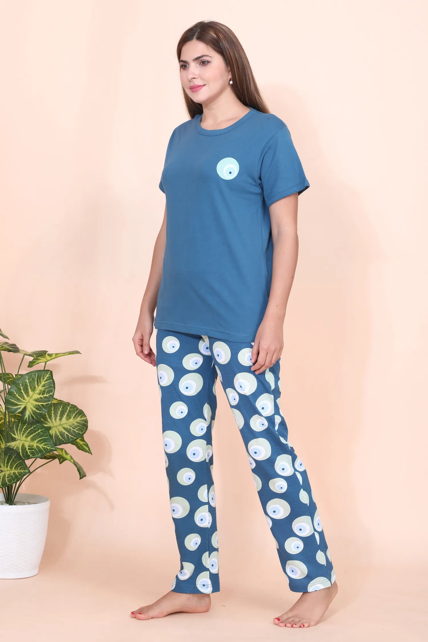Velure Etnic Printed Pajama Set