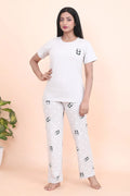Velure Trendy Panda Print Pajama Set - Velure - - Cotton Lycra Fabric, Full Length Pant, Half Sleeves, Round neck nightsuit