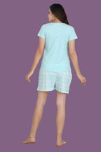Velure Beautiful Floral Print Shorts Set - Velure - - Cotton Lycra Fabric, Half Sleeves, Printed, Round neck