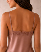 Velure Mauve Whisper — Satin Lace Chemise