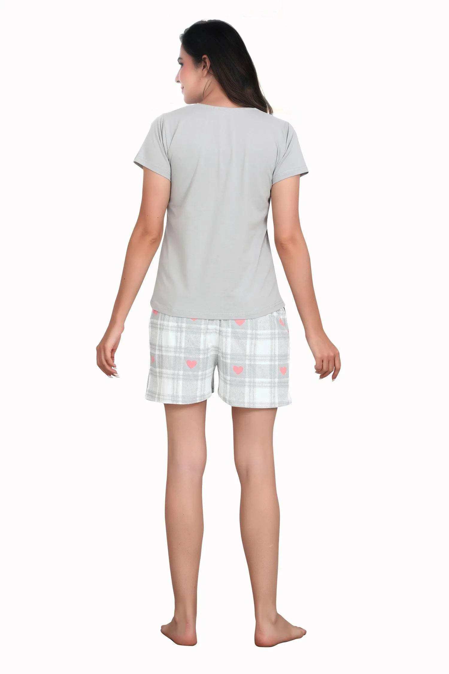 Velure I Love Naps Shorts Set - Velure - - Cotton Lycra Fabric, Half Sleeves, Printed, Round neck
