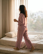 Velure Mauve Wine Night Suit
