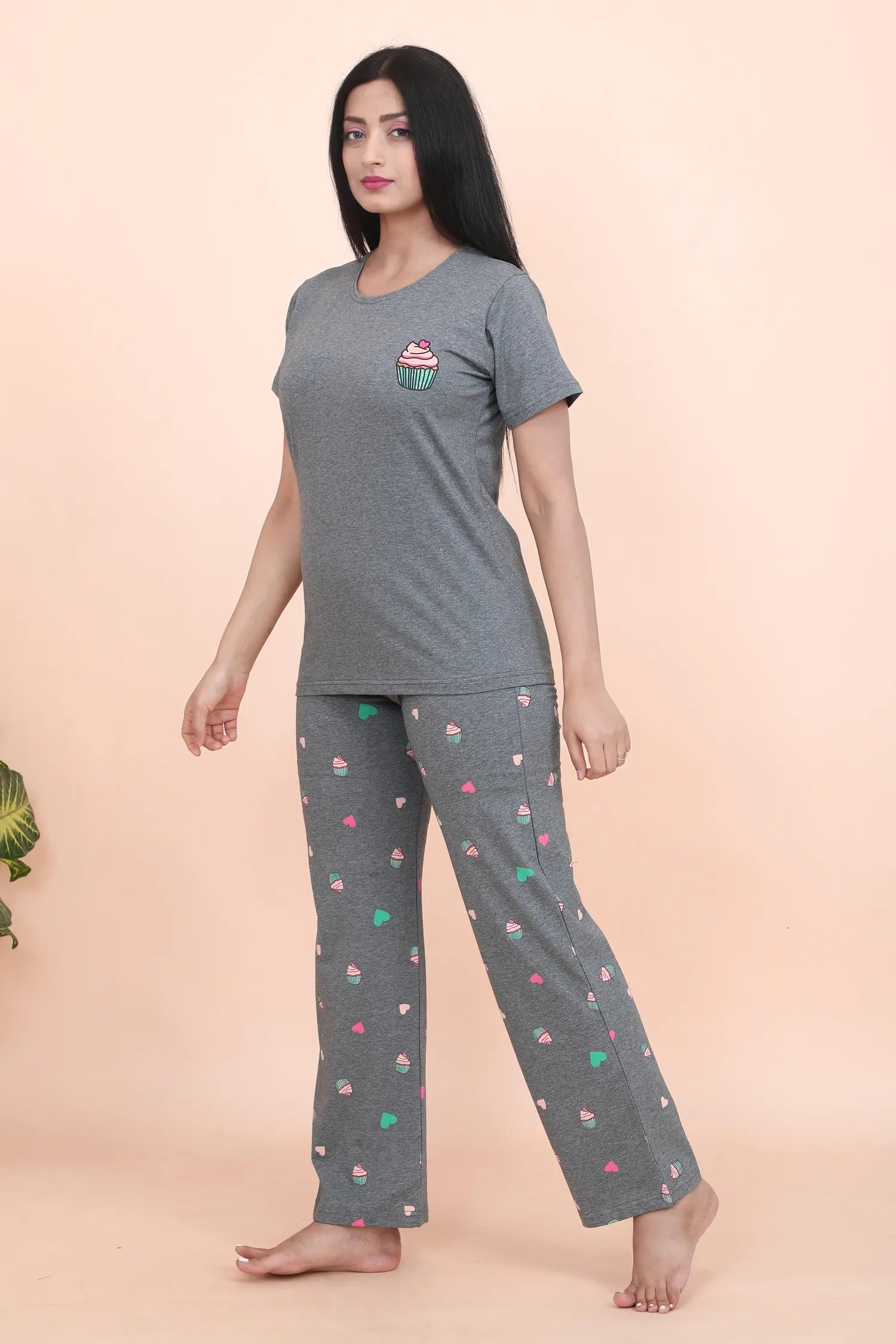 Velure Classic Cupcake Print Pajama Set