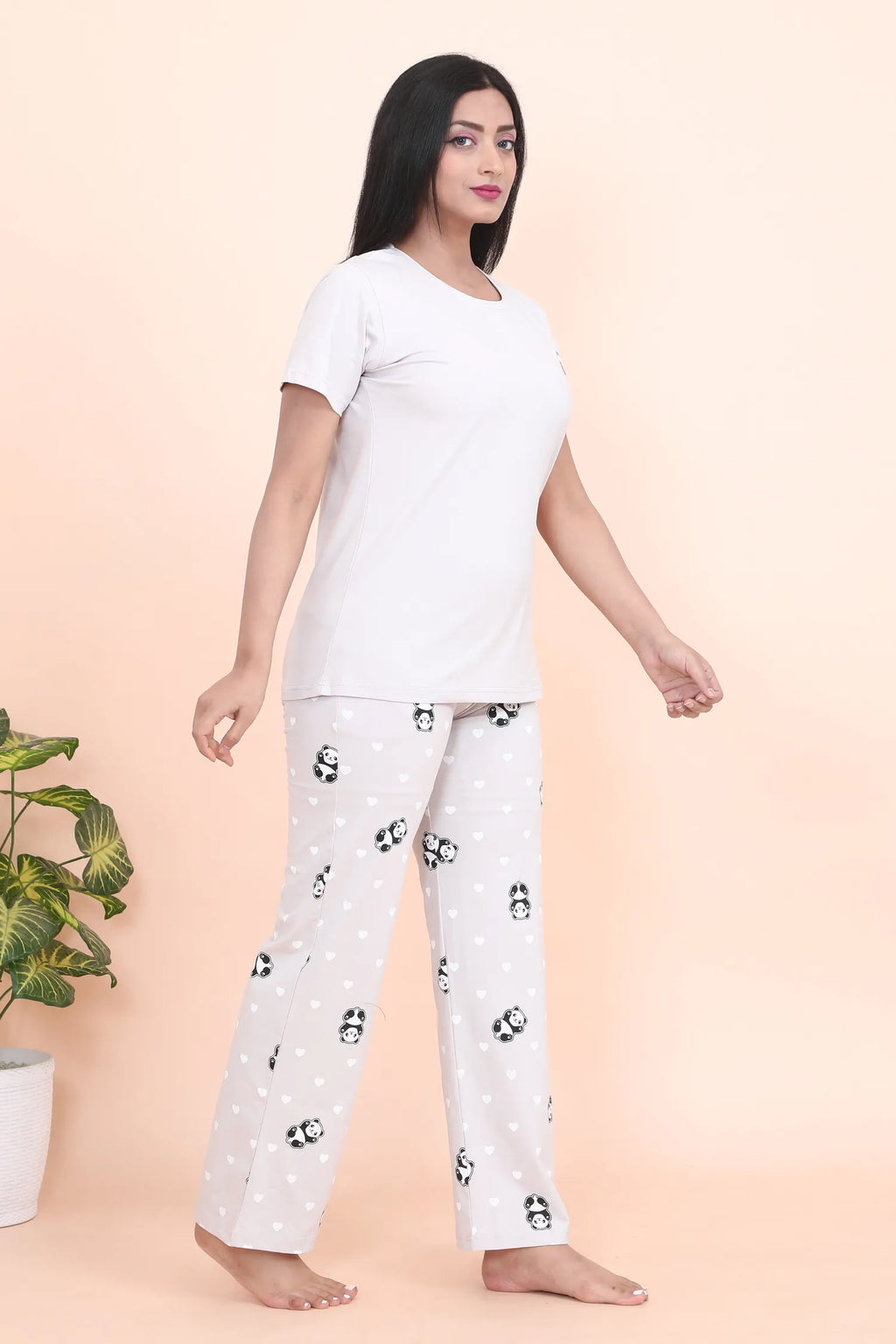 Velure Trendy Panda Print Pajama Set