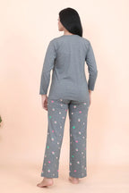 Velure Trendy Cupcake Print Full Sleeves Pajama Set