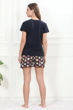 Velure Classic Gingerbread Shorts Set - Velure - - Cotton Lycra Fabric, Printed, Round neck, Shorts