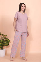 Velure Rosy Whisper Floral Print Pajama Set