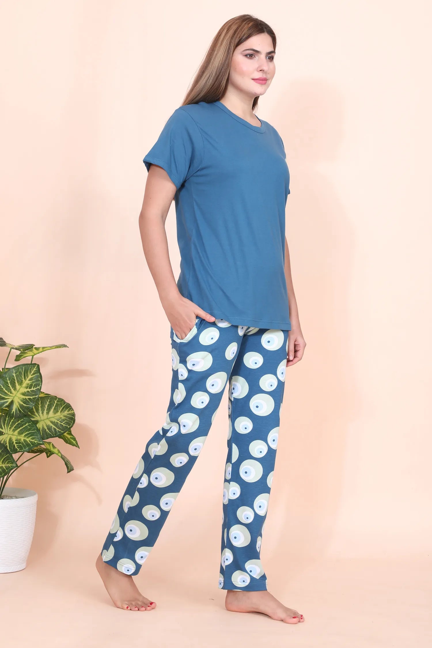 Velure Etnic Printed Pajama Set