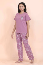 Velure Cozy Panda Print Pajama Set - Velure - - Cotton Lycra Fabric, Full Length Pant, Half Sleeves, Round neck nightsuit