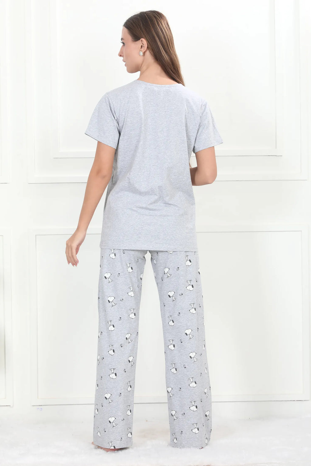 Velure Grey Snoopy Pajama Set