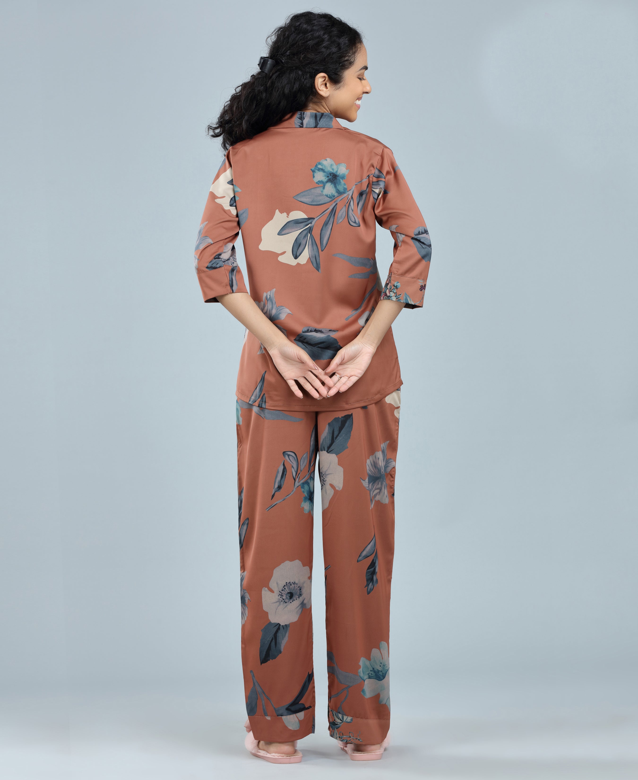 Velure Grace Moody Floral Print Night Suit