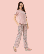 Velure Classic Panda Printed Pajama Set - Velure - - Cotton Lycra Fabric, Full Length Pant, Round neck