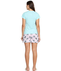 Velure Cat Print Shorts Set - Velure - Short sets - Cotton, Half Sleeves, Round neck, Shorts