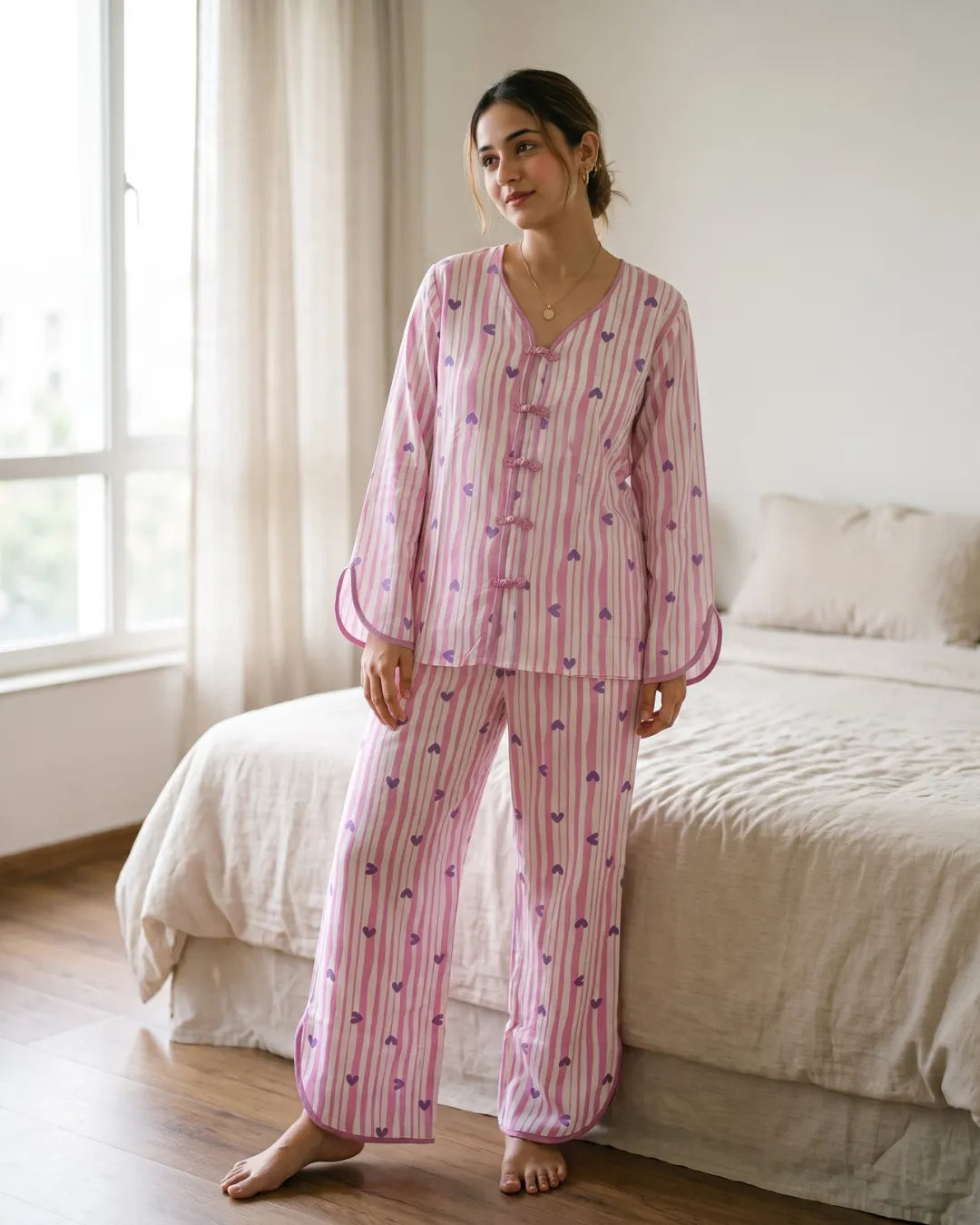 Velure Blush Bloom Night Suit